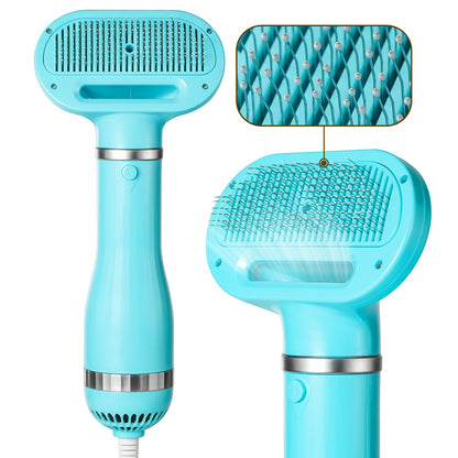 Pet Grooming Tool | 2-in-1 Dog Brush and Hair Dryer with 3 Heat Settings | Safe and Efficient Grooming for Easy Drying 0