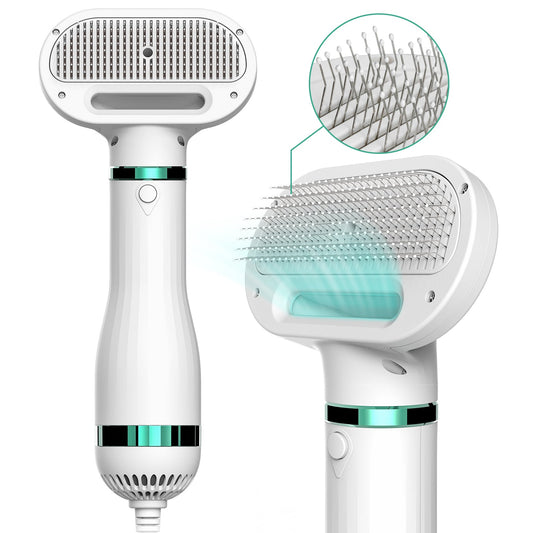 Pet Grooming Tool | 2-in-1 Dog Brush and Hair Dryer with 3 Heat Settings | Safe and Efficient Grooming for Easy Drying 1