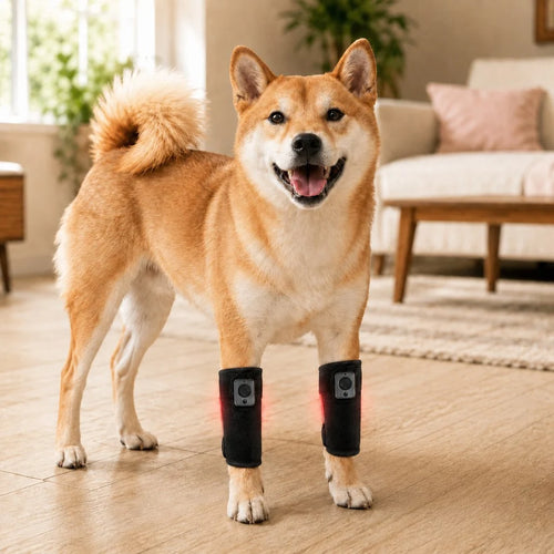Rechargeable Red Light Therapy Knee Wrap for Dogs with Adjustable Timer | Soft and Comfortable Support for Mobility Care 0