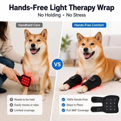 Rechargeable Red Light Therapy Knee Wrap for Dogs with Adjustable Timer | Soft and Comfortable Support for Mobility Care 3