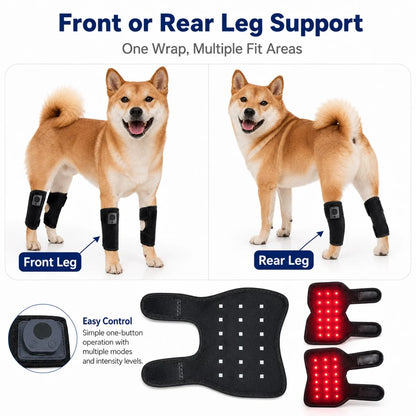Rechargeable Red Light Therapy Knee Wrap for Dogs with Adjustable Timer | Soft and Comfortable Support for Mobility Care 6