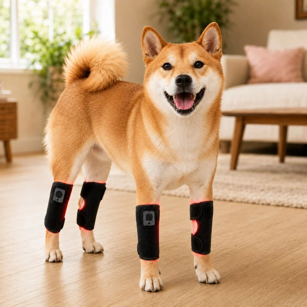 Rechargeable Red Light Therapy Knee Wrap for Dogs with Adjustable Timer | Soft and Comfortable Support for Mobility Care 9