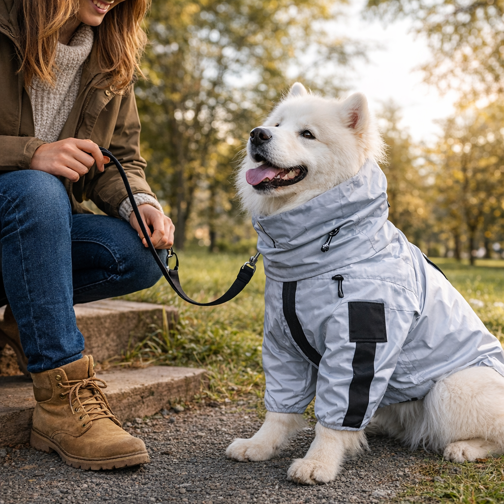 Reflective Waterproof Dog Rain Coat with Breathable Lining | Ultimate Protection for Active Dogs 5