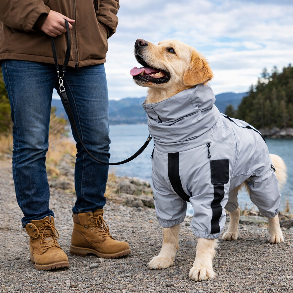 Reflective Waterproof Dog Rain Coat with Breathable Lining | Ultimate Protection for Active Dogs 7