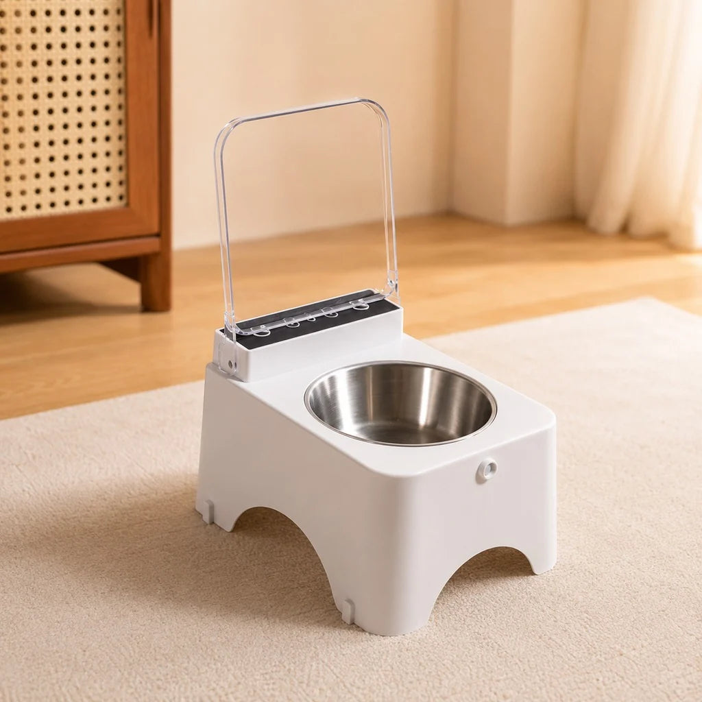 Smart Auto-Opening Cat Bowl | Rechargeable Dustproof Feeder for Clean Indoor Eating 0