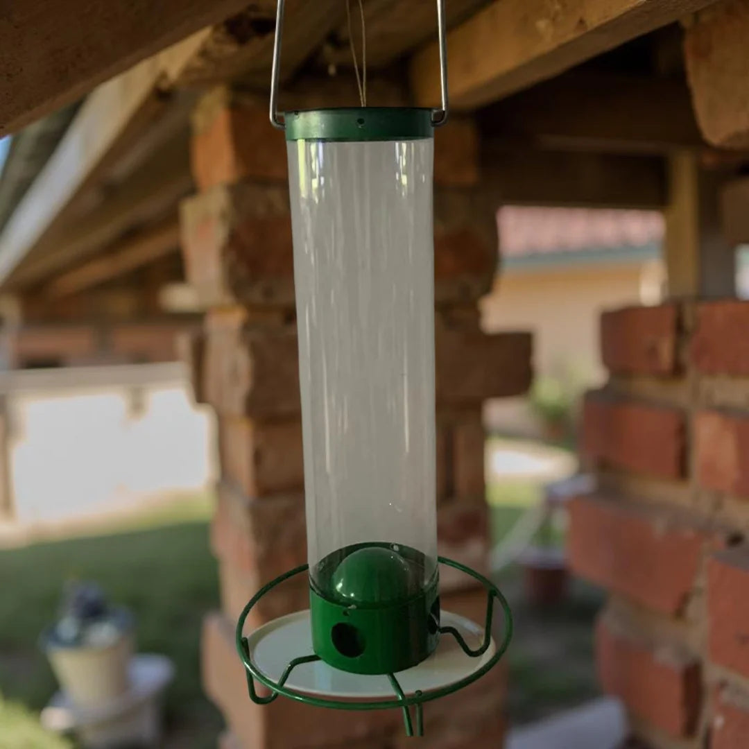 Squirrel Proof Bird Feeder | Metal Tube with Four Feeding Ports | Durable Design for Attracting Backyard Birds 0
