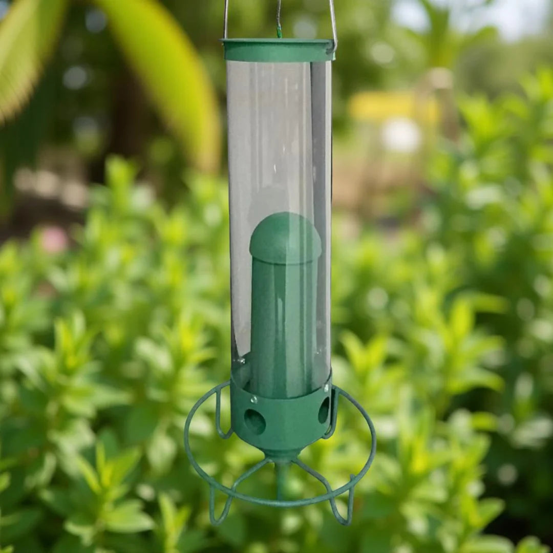 Squirrel Proof Bird Feeder | Metal Tube with Four Feeding Ports | Durable Design for Attracting Backyard Birds 4