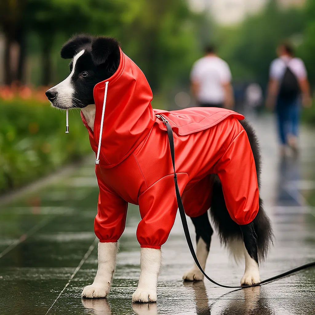 Stylish Dog Raincoat | Waterproof Dog Jacket with Extended Fit | Rain Gear for All-Weather Protection 2