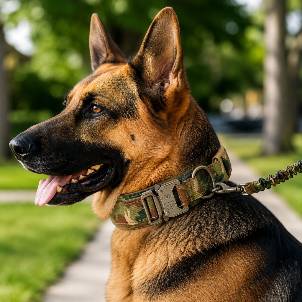 Tactical Dog Collar | Heavy-Duty Design with Control Handle | Durable Comfort for Large Breeds 0