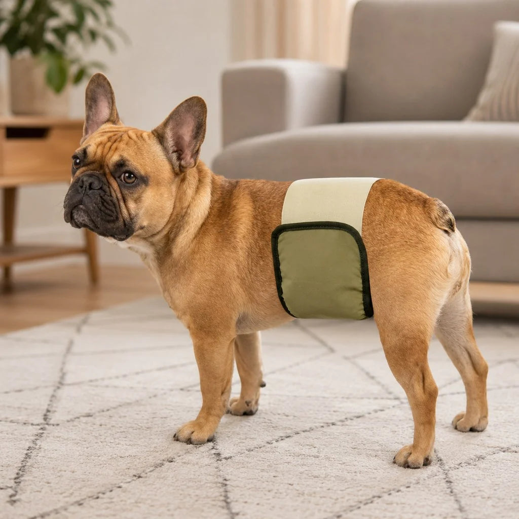 Washable Male Dog Belly Bands | Adjustable Fit & Soft Absorbent Pad | 3-Pack for Indoor Protection 0