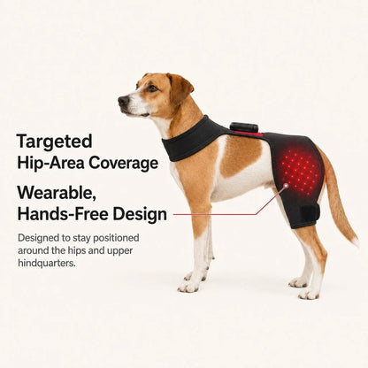 Wearable Red Near-Infrared Hip Wrap for Dogs with Adjustable Fit | Hands-Free Light Care for Hip Wellness 4