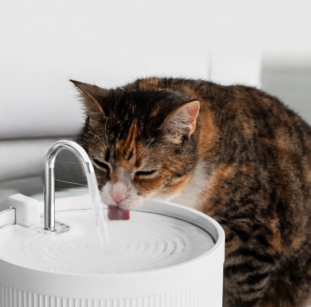 Ceramic Cat Fountain with Advanced Filtration System | Hygienic Design for Cats and Small Dogs