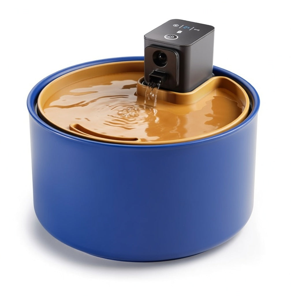 Ceramic Cat Water Fountain with 3.5L Capacity & Rechargeable Battery | Clean Hydration for Healthy Pets