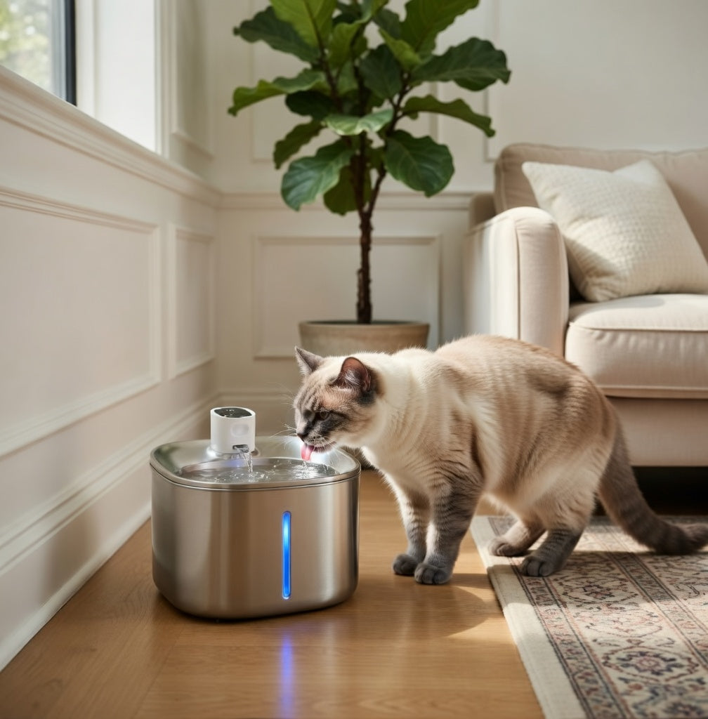 Wireless Pet Fountain | Cat Water Fountain with Adjustable Flow for Optimal Hydration