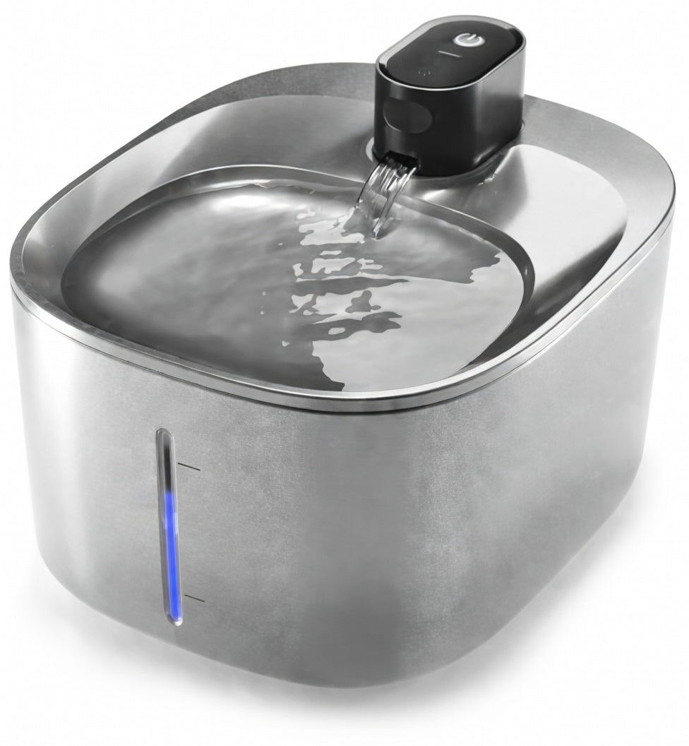 Stainless Steel Cat Water Fountain with 4.0L Capacity | Durable Design for Healthy Hydration
