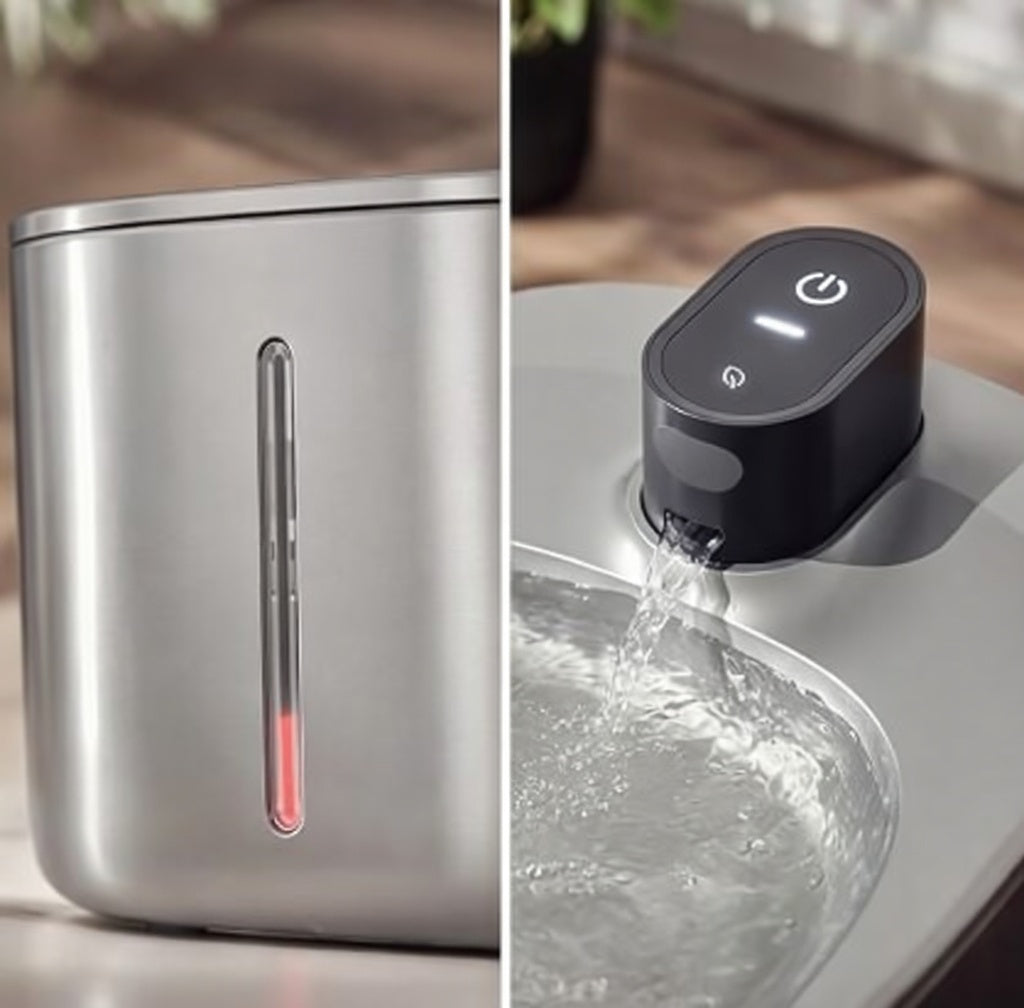 Stainless Steel Cat Water Fountain with 4.0L Capacity | Durable Design for Healthy Hydration