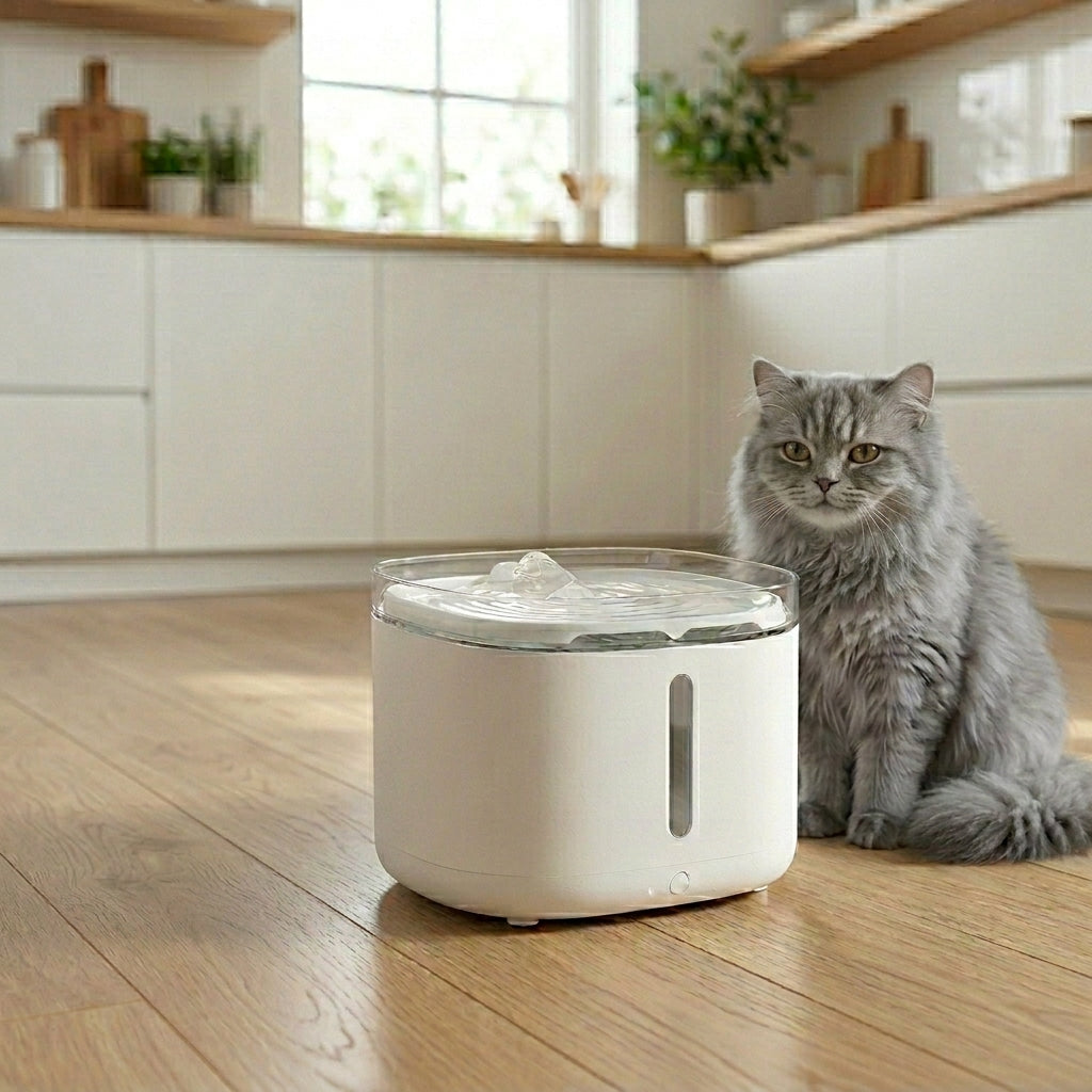 Rechargeable Cat Water Fountain with Motion Sensor & Quiet Operation | 3.2L Capacity for Healthy Hydration