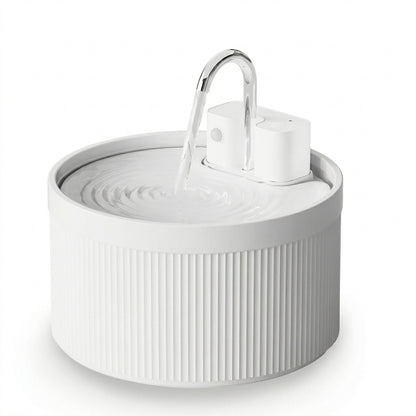 Ceramic Cat Water Fountain with Customizable Flow & 3-Layer Filtration - Hygienic Cat Drinking Solution