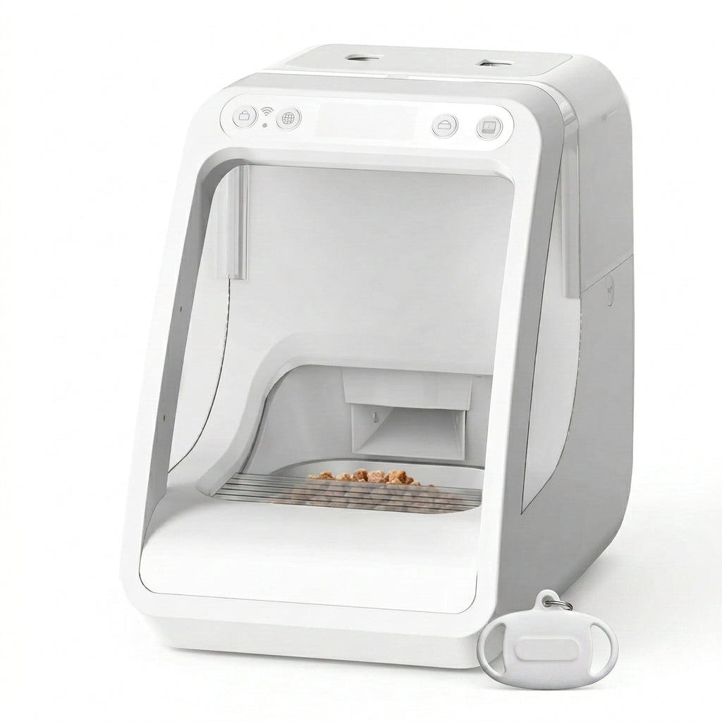 Automatic Pet Feeder | Customizable Portions with RFID Access Control | Ideal for Scheduled Feeding