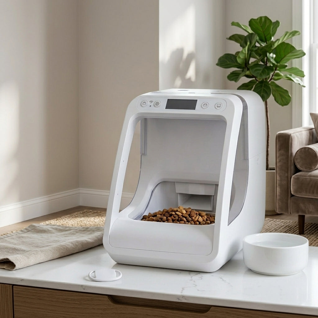Automatic Pet Feeder | Customizable Portions with RFID Access Control | Ideal for Scheduled Feeding