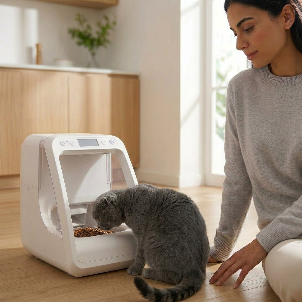 Automatic Pet Feeder | Customizable Portions with RFID Access Control | Ideal for Scheduled Feeding
