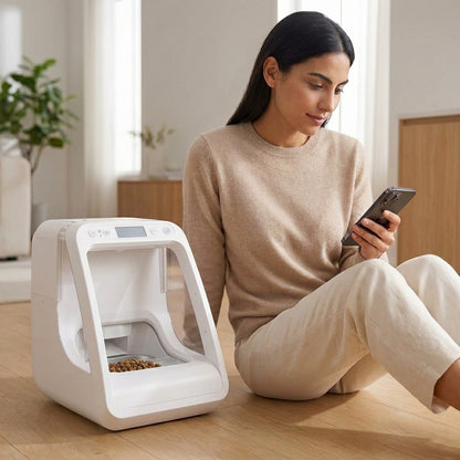 Automatic Pet Feeder | Customizable Portions with RFID Access Control | Ideal for Scheduled Feeding