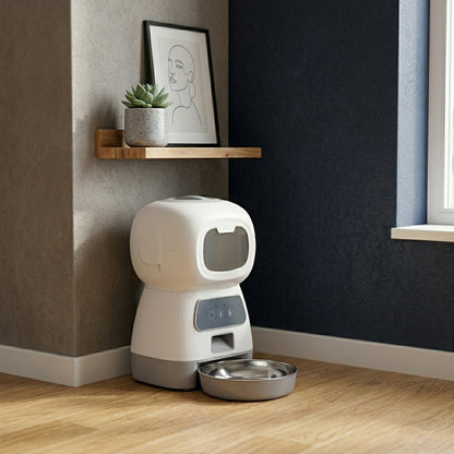 Smart Automatic Pet Feeder | 3.5L Capacity with App Control & Voice Recording | Effortless Feeding Management for Cats and Dogs
