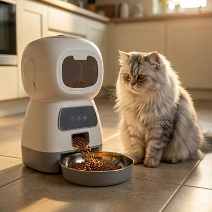 Smart Automatic Pet Feeder | 3.5L Capacity with App Control & Voice Recording | Effortless Feeding Management for Cats and Dogs