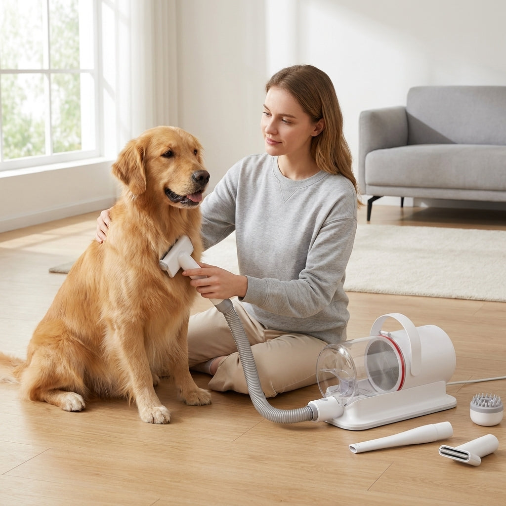 Pet Grooming Kit | Dog Grooming Supplies with Vacuum for Effortless Shedding Control