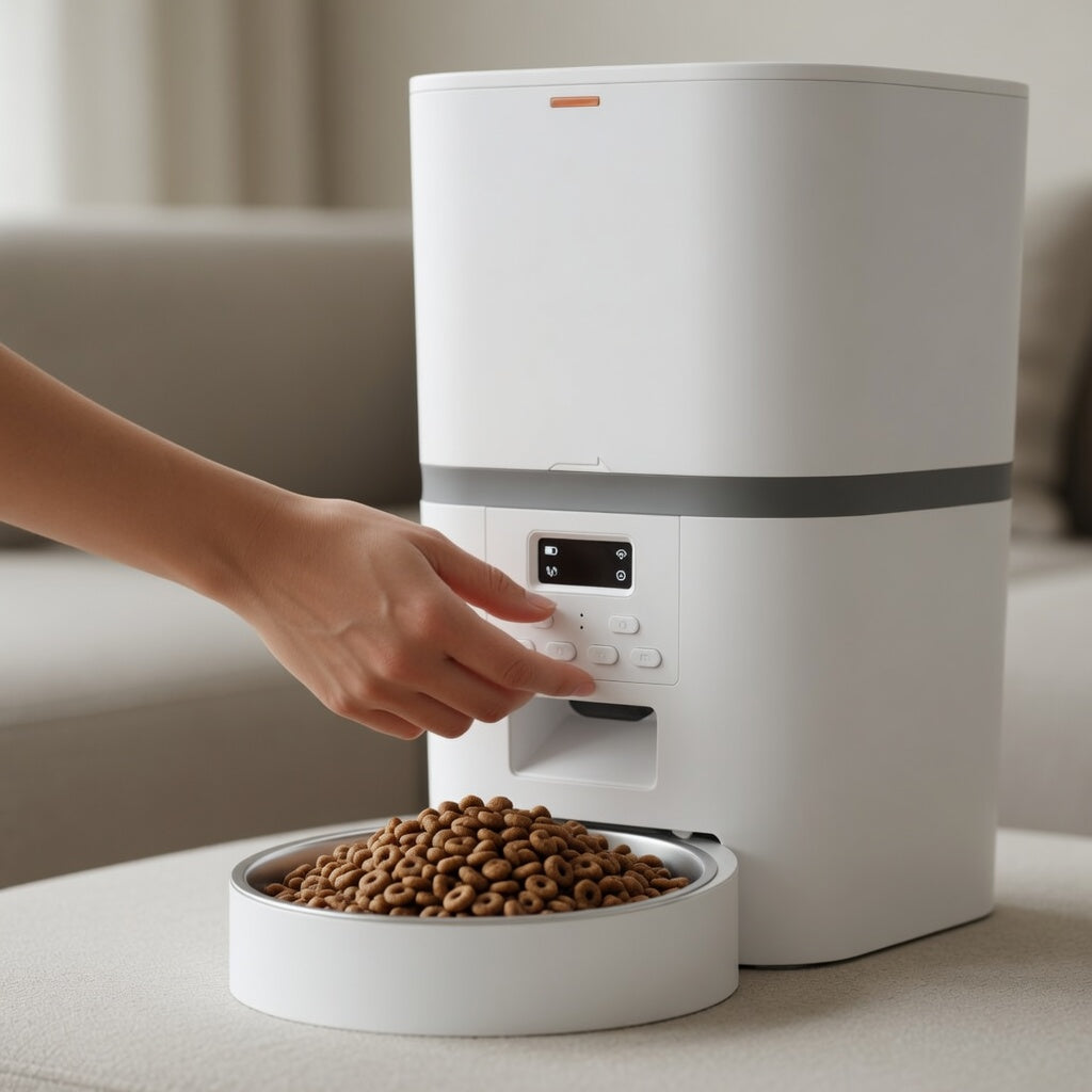 Automatic Cat Feeder | Programmable Timer Design with Large Capacity | Hassle-Free Feeding Solution for Busy Pet Owners