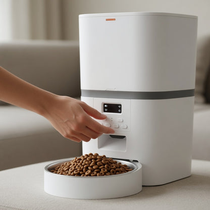 Automatic Cat Feeder | Programmable Timer Design with Large Capacity | Hassle-Free Feeding Solution for Busy Pet Owners