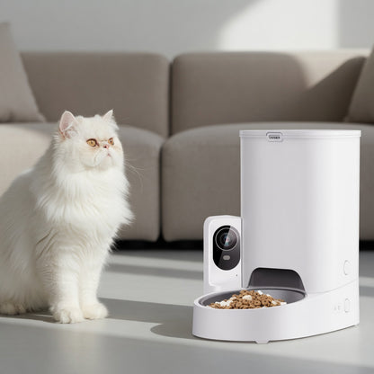 YumShare Solo | Smart Pet Feeder with 1080p Camera & 2-Way Audio | Customizable Feeding for Cats
